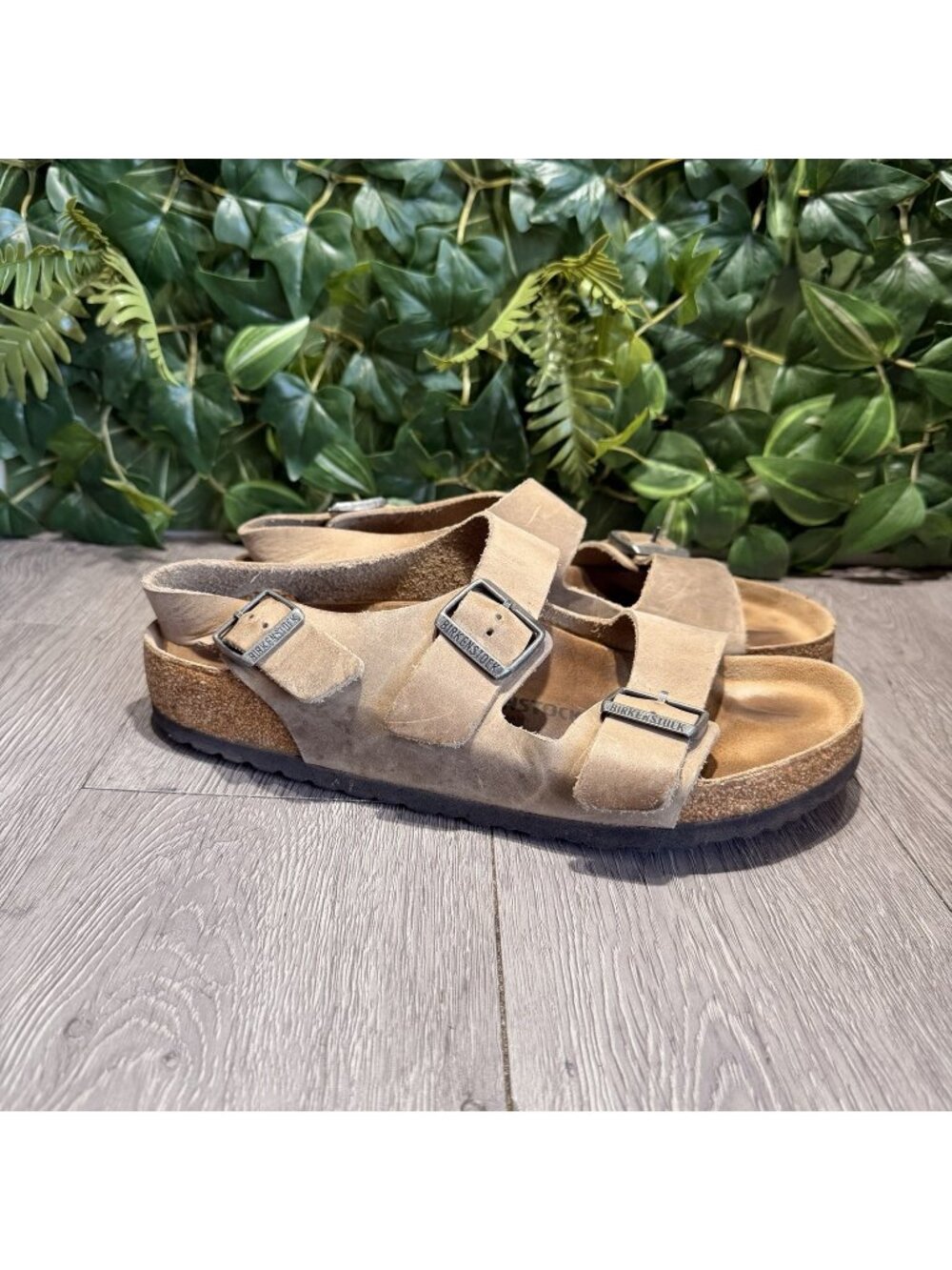 Birkenstock New Milano Faded Khaki Oiled Leather Reg 1018427 43 10